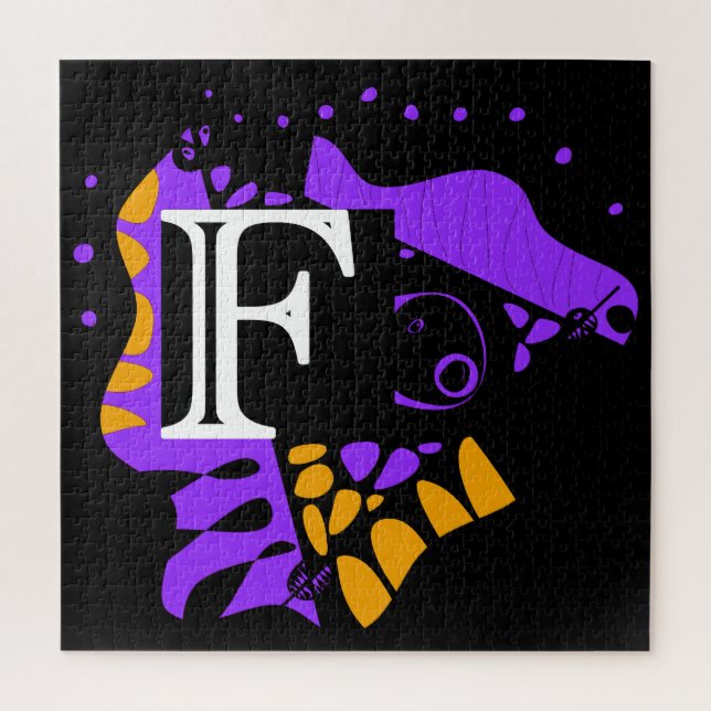 Bird’s Nest - Personalized Initial Letter F Jigsaw Puzzle (Vertical)