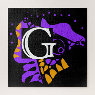 Bird’s Nest - Personalized Initial Letter G Jigsaw Puzzle