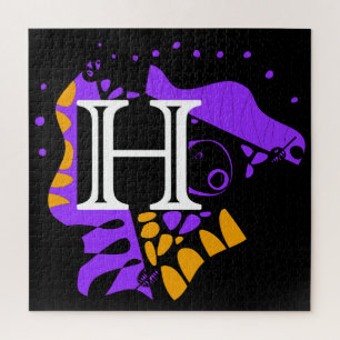 Bird’s Nest - Personalized Initial Letter H Jigsaw Puzzle