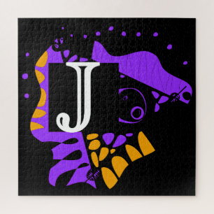 Bird’s Nest - Personalized Initial Letter J Jigsaw Puzzle
