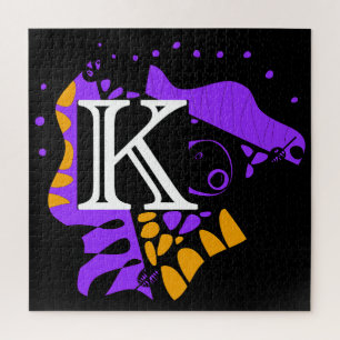 Bird’s Nest - Personalized Initial Letter K Jigsaw Puzzle