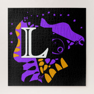 Bird’s Nest - Personalized Initial Letter L Jigsaw Puzzle