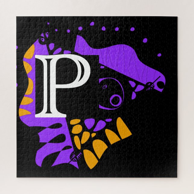 Bird’s Nest - Personalized Initial Letter P Jigsaw Puzzle (Vertical)