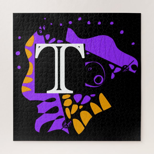 Bird’s Nest - Personalized Initial Letter T Jigsaw Puzzle (Vertical)