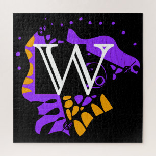 Bird’s Nest - Personalized Initial Letter W Jigsaw Puzzle