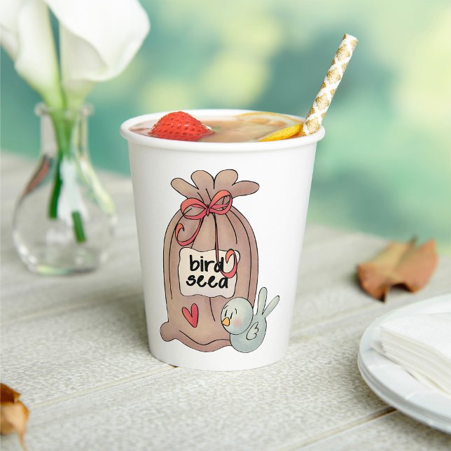 Bird Seed Bag with Bow and Heart  Paper Cups (Creator Uploaded)
