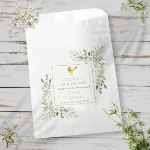 Bird Seed Packet Greenery Funeral Memorial Favour Bag