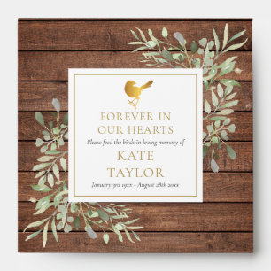 Bird Seed Packet Rustic Greenery Funeral Memorial Envelope