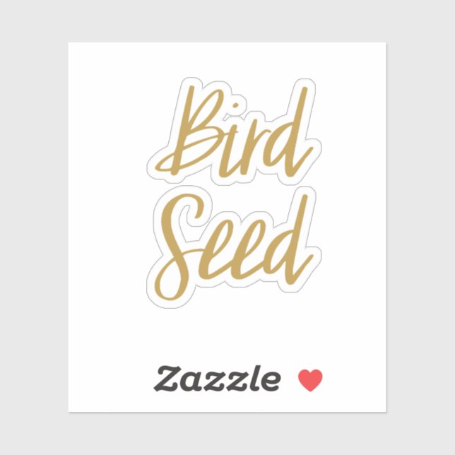 Bird Seed Storage Sticker (Sheet)