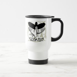 Bird Shadow Puppet Hand Vintage Travel Mug