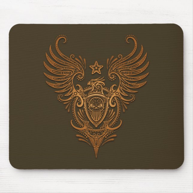 Bird & Shield Sugar Skull (brown) Mouse Pad (Front)