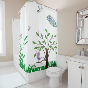 Bird shower curtain