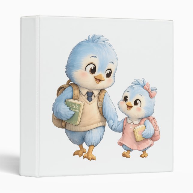 Bird Siblings School Binder (Front/Spine)