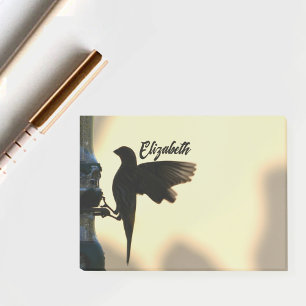 Bird Silhouette Golden Yellow Personalized Post-it Notes