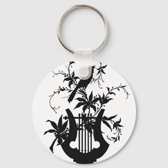 Bird silhouette keychain (Front)