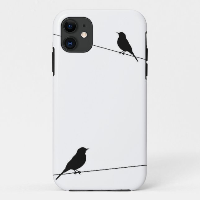 Bird Silhouettes on Wire Case-Mate iPhone Case (Back)
