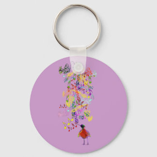 Bird Singing Keychain