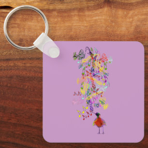 Bird Singing Keychain