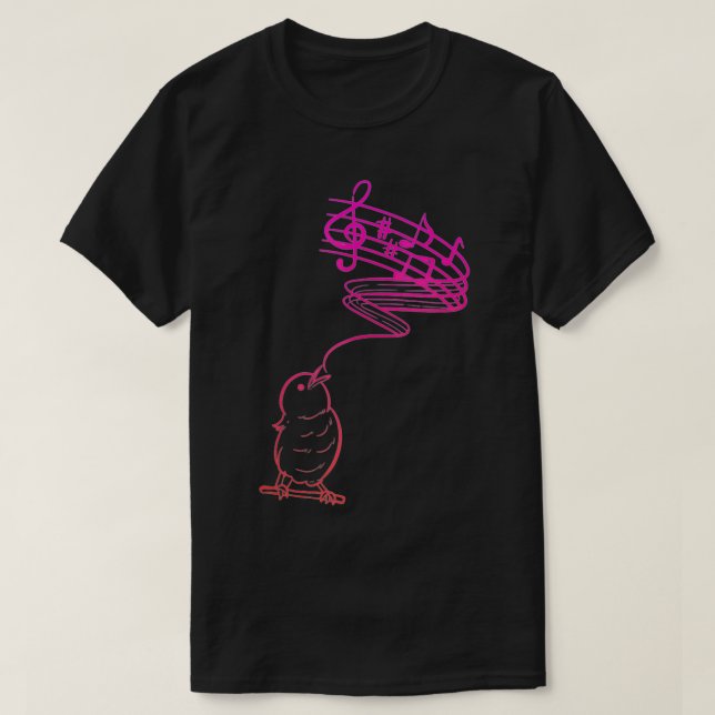 Bird Singing Nature Lover or Singer  T-Shirt (Design Front)