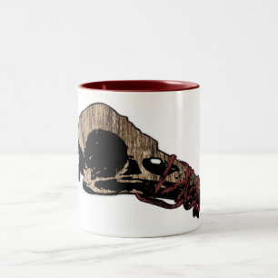 Bird Skull Two-Tone Coffee Mug