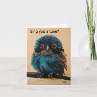 Bird Small, 4" x 5.6" Folded Greeting Card