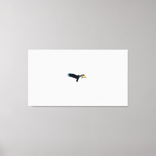 Bird Soaring in Clear Sky Canvas Print