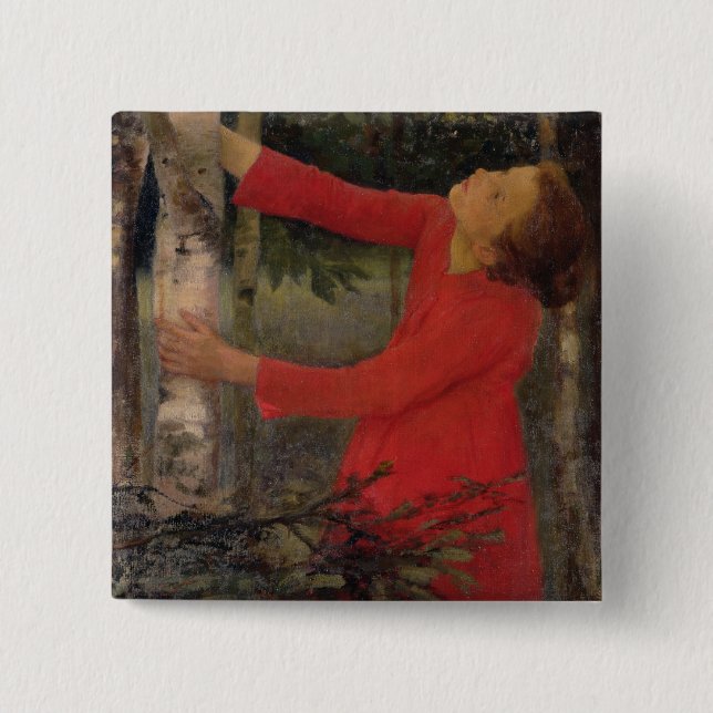 Bird Song 2 Inch Square Button (Front)