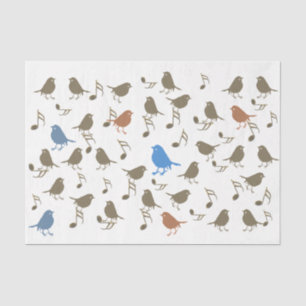 Bird Song Music Note Collage Decoupage Tissue Paper