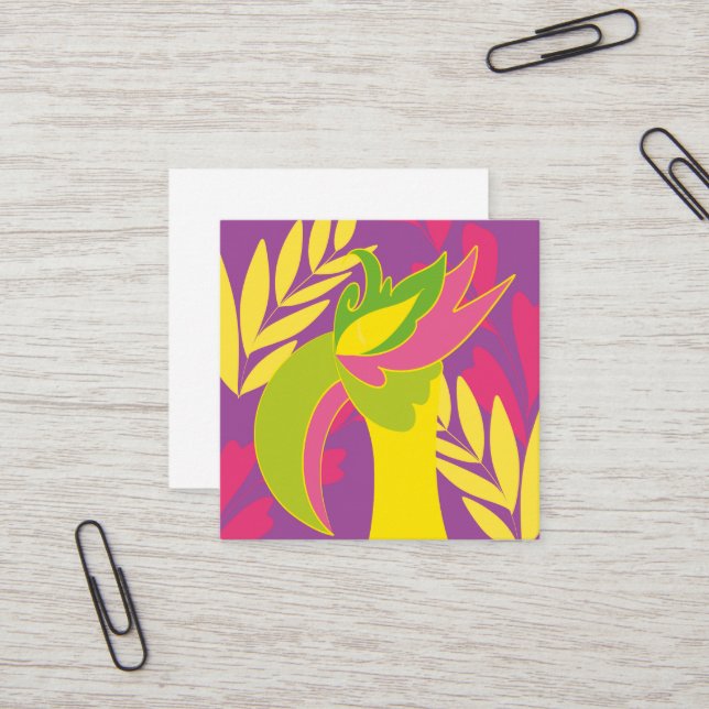 bird square business card (Front/Back In Situ)