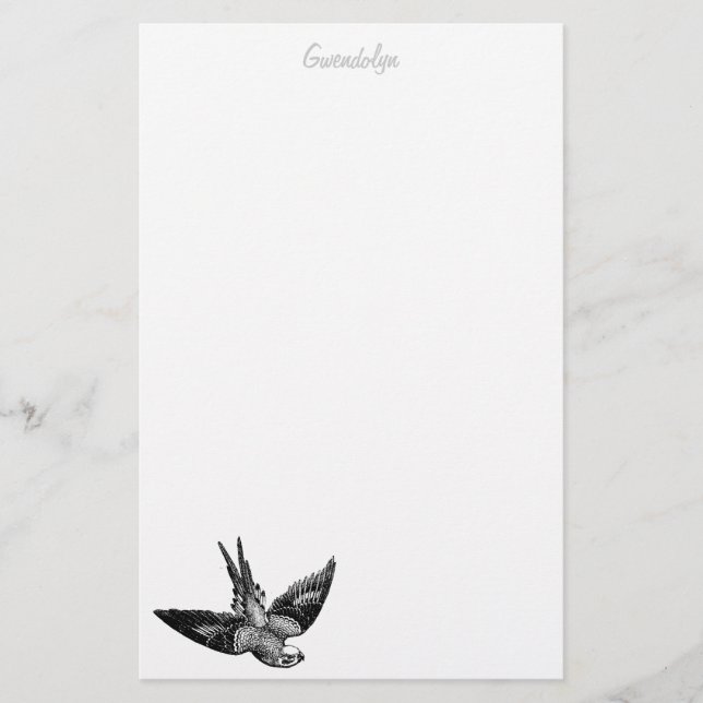 Bird stationery personalized (Front)