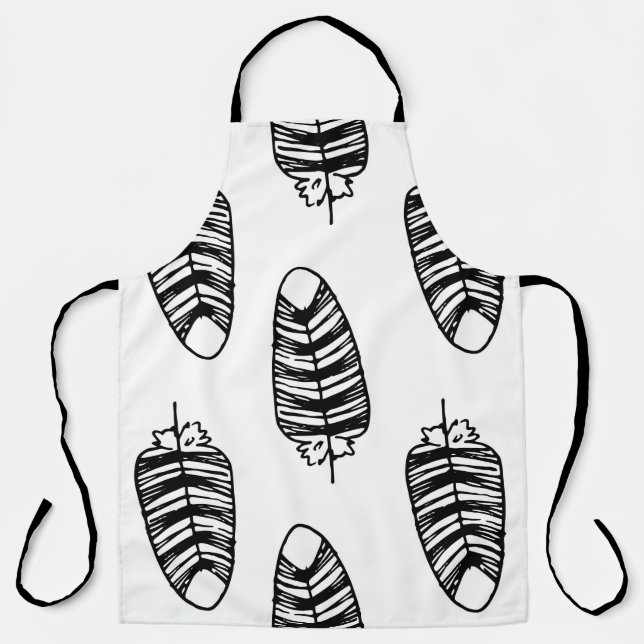 Bird striped feather pattern. Seamless pattern of  Apron (Front)