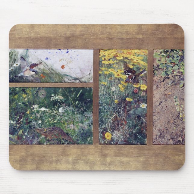 Bird Studies, Bruno Liljefors Mouse Pad (Front)
