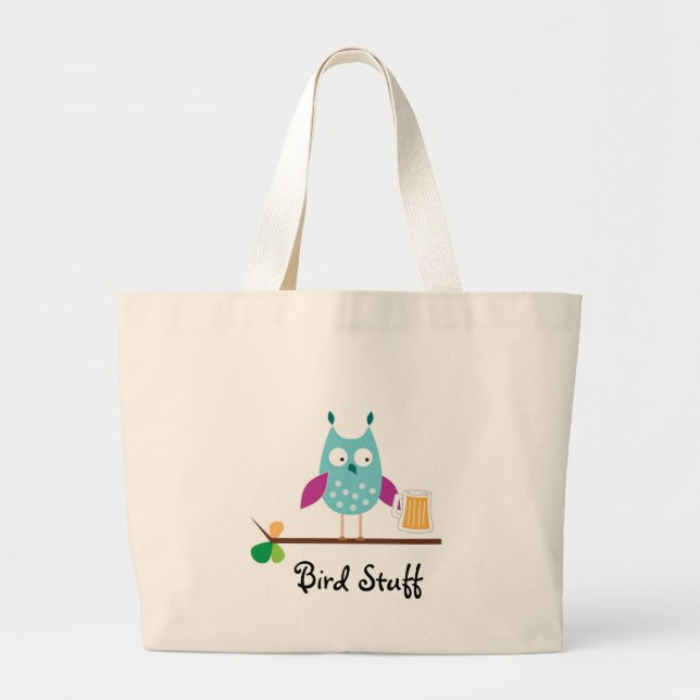 "Bird Stuff" Jumbo Tote Bag (Front)