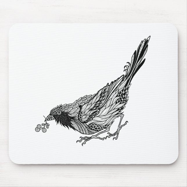 Bird Tattoo Mouse Pad (Front)