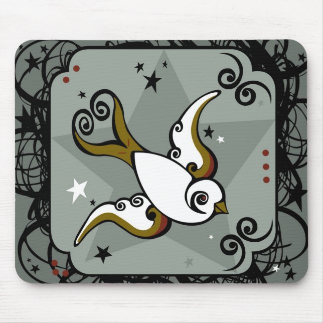 Bird Tattoo Mousepad (Front)