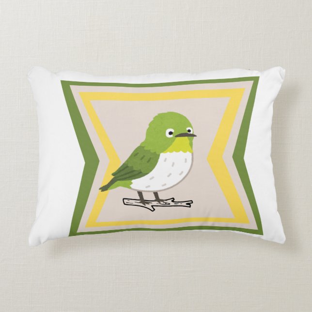 Bird theme accent pillow (Front)