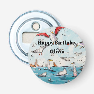 Bird themed bottle opener seagul magnet