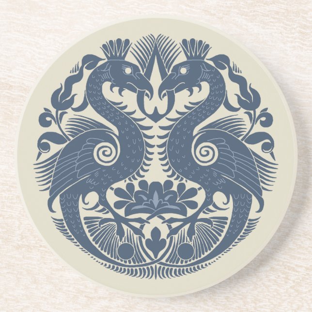 Bird-Things Sandstone Coaster (Front)