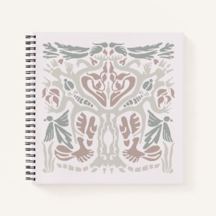 Bird Tree Hand-drawn Abstract Symmetrical Notebook