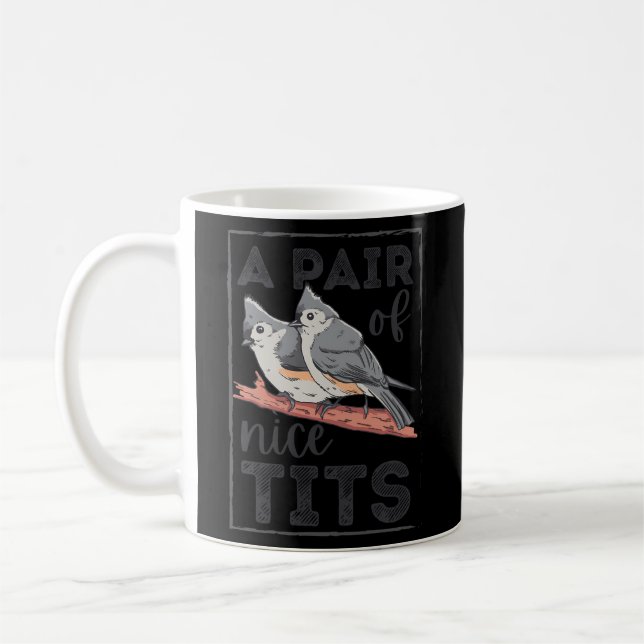 Bird Tufted Titmouse Coffee Mug (Left)