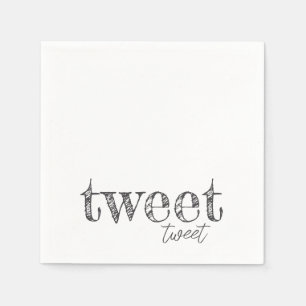 bird typography TWEET TWEET pet lover fun Napkin