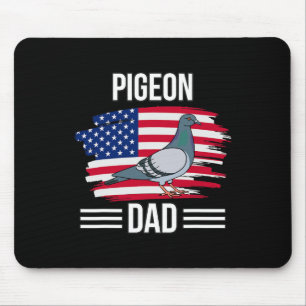 Bird Us Flag 4th Of July Father's Day Pigeon Dad Mouse Pad