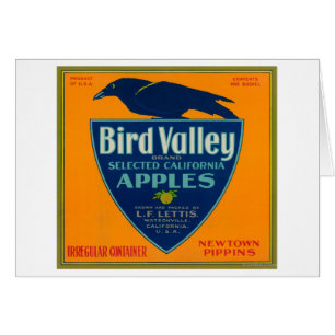 Bird Valley Apple Crate LabelWatsonville, CA