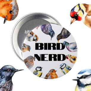 Bird watcher gift, birdwatching, British Birds 3 Inch Round Button