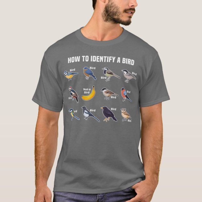 Bird Watcher Howo Identify A Bird Birder boy T-Shirt (Front)