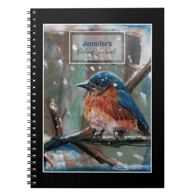 Bird Watcher Journal With Bluebird Art (Front)