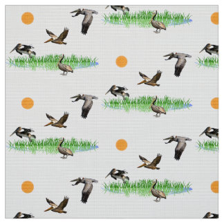 Bird Watcher Pelicans Fabric