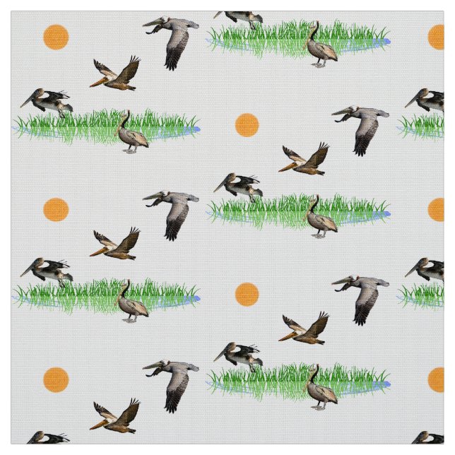 Bird Watcher Pelicans Fabric (Swatch)