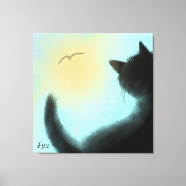 Bird Watcher Stretched Canvas Print (Front)