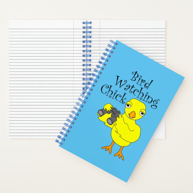 Bird Watching Chick Text Notebook (Inside)
